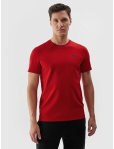 4F Vyriški T-shirt regular lygūs marškinėliai - raudoni