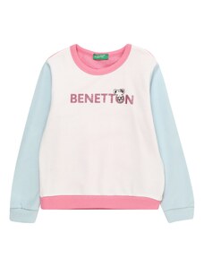 UNITED COLORS OF BENETTON Megztinis be užsegimo šviesiai mėlyna / šviesiai rožinė / juoda / balta