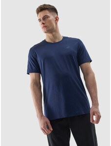 4F Vyriški regular treniruočių marškinėliai pagaminti iš perdirbtų medžiagų - tamsiai mėlyni