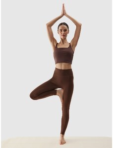 4F Moteriškos tamprės jogai iš perdirbtos medžiagos - rudos
