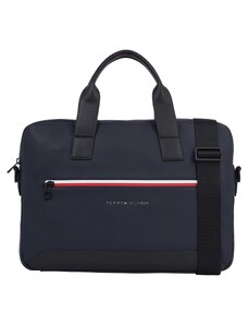 TOMMY HILFIGER Nešiojamo kompiuterio krepšys 'Essential' tamsiai mėlyna jūros spalva / raudona / juoda / balta