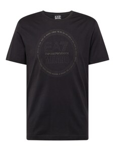 EA7 Emporio Armani Marškinėliai pilka / juoda