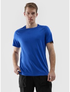 4F Vyriški žygio marškinėliai su Merino vilna - kobalto spalvos