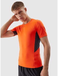 4F Vyriški slim treniruočių marškinėliai pagaminti iš perdirbtų medžiagų - oranžiniai