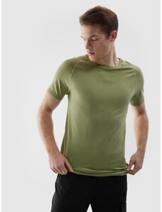 4F Vyriški besiūliai bėgimo lauke marškinėliai - alyvuogių spalvos