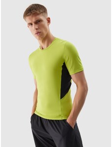 4F Vyriški slim treniruočių marškinėliai pagaminti iš perdirbtų medžiagų - sodriai žali