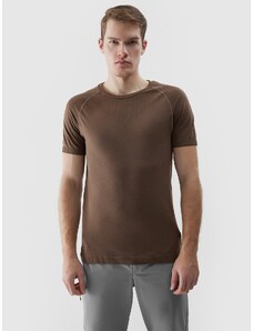 4F Vyriški besiūliai bėgimo bekele marškinėliai - rudi