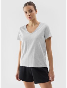 4F Moteriški T-shirt lygūs marškinėliai - pilki
