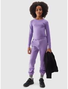 4F Sportinės jogger kelnės mergaitėms - violetinės