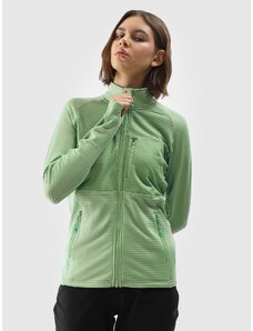 4F Moteriškas atsegamas bėgimo bekele džemperis be gobtuvo - žalias