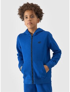 4F Sportinis atsegamas džemperis su gobtuvu berniukams - kobalto spalvos