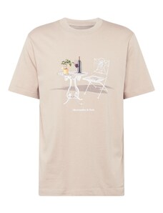 Abercrombie & Fitch Marškinėliai kūno spalva / balta