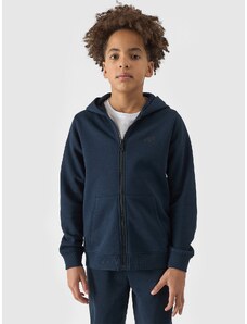 4F Sportinis atsegamas džemperis su gobtuvu berniukams - tamsiai mėlynas