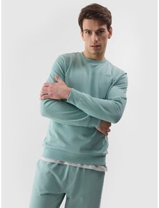4F Vyriškas neatsegamas džemperis be gobtuvo - mėtinės spalvos