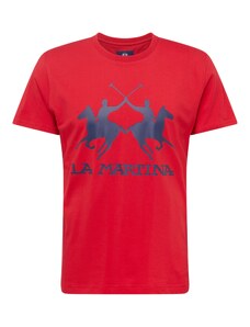 La Martina Marškinėliai tamsiai mėlyna jūros spalva / raudona