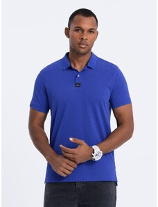 Ombre Clothing Vyriški polo marškinėliai su apykakle - intensyviai mėlyni V9 S1745