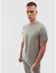 4F Vyriški T-shirt marškinėliai iš organinės medvilnės su grafika - pilki