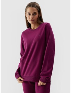 4F Moteriškas sportinis neatsegamas džemperis be gobtuvo - violetinis