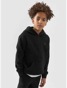 4F Sportinis neatsegamas džemperis su gobtuvu berniukams - juodas