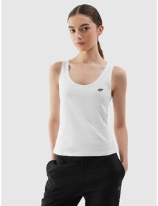4F Moteriški Top slim lygus marškinėliai - balti