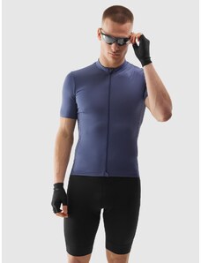 4F Vyriški atsegami dviratininko marškinėliai - violetiniai