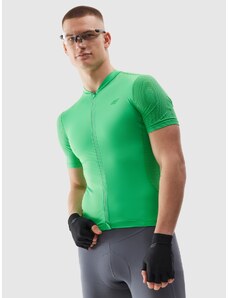 4F Vyriški atsegami dviratininko marškinėliai - žali