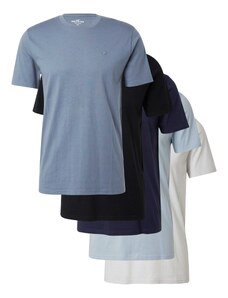 HOLLISTER Marškinėliai šviesiai mėlyna / tamsiai mėlyna / pilka / juoda