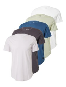 HOLLISTER Marškinėliai nakties mėlyna / pastelinė žalia / pastelinė rožinė / juoda / balta