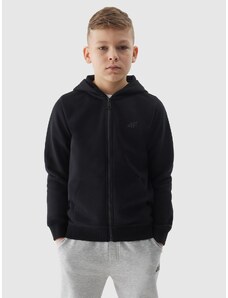4F Sportinis atsegamas džemperis su gobtuvu berniukams - gili juoda