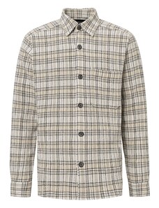 STRELLSON Marškiniai 'Ned' gelsvai pilka spalva / rusvai pilka / juoda / balkšva