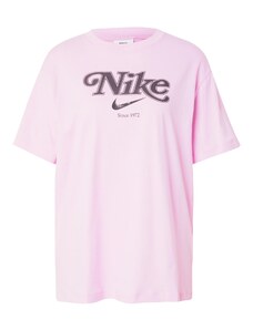 Nike Sportswear Laisvi marškinėliai rožių spalva / margai juoda