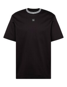 HUGO Marškinėliai 'Deternal' pilka / juoda / balta