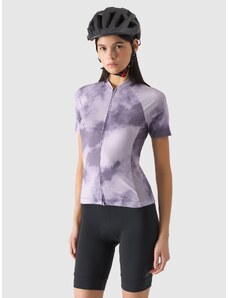 4F Moteriški atsegami dviratininko marškinėliai - violetiniai