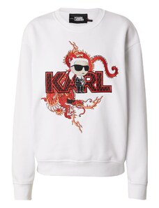 Karl Lagerfeld Megztinis be užsegimo 'lny' kremo / raudona / juoda / balta