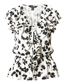 Lauren Ralph Lauren Marškinėliai 'TINSHELLY' juoda / balta