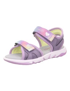 SUPERFIT Sandalai 'Pebbles' geltona / purpurinė / rožių spalva / sidabrinė