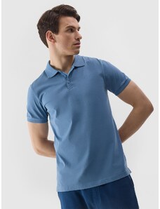 4F Vyriški polo regular lygus marškinėliai - tamsiai mėlyni