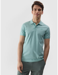 4F Vyriški polo regular lygus marškinėliai - mėtinės spalvos
