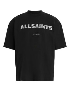 AllSaints Marškinėliai 'FLOCKER' pilka / juoda / balta