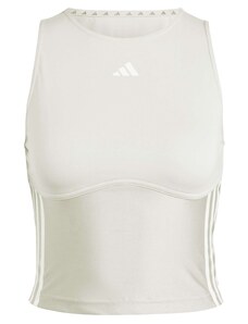 ADIDAS PERFORMANCE Sportiniai marškinėliai be rankovių smėlio spalva / balta
