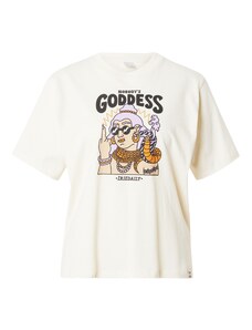 Iriedaily Marškinėliai 'No Goddess' smėlio spalva / oranžinė / juoda / balta