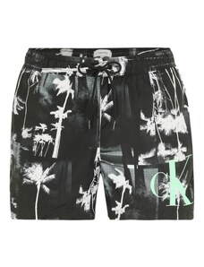 Calvin Klein Swimwear Maudymosi trumpikės mėtų spalva / juoda / balta