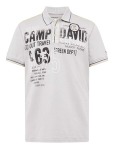 CAMP DAVID Marškinėliai šviesiai pilka / juoda / balta