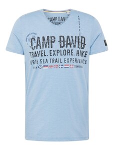 CAMP DAVID Marškinėliai 'North Sea Trail' mėlyna / šviesiai mėlyna / raudona / juoda
