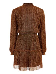 WE Fashion Suknelė šviesiai ruda / tamsiai ruda / bronzinė
