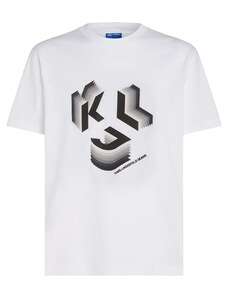 KARL LAGERFELD JEANS Marškinėliai antracito spalva / grafito / šviesiai pilka / balta