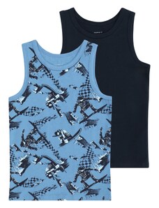 NAME IT Sportiniai marškinėliai tamsiai mėlyna jūros spalva / šviesiai mėlyna / pilka