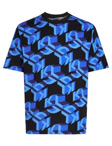 KARL LAGERFELD JEANS Marškinėliai mėlyna / azuro spalva / juoda