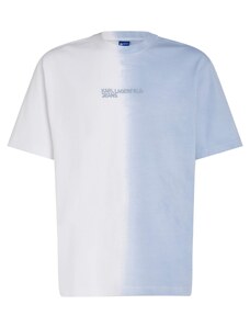 KARL LAGERFELD JEANS Marškinėliai pastelinė mėlyna / balta