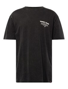 Tommy Jeans Marškinėliai 'Essential' juoda / balta